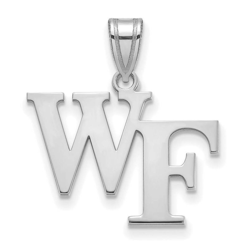 Sterling Silver Wake Forest U Medium Wf Pendant 89$